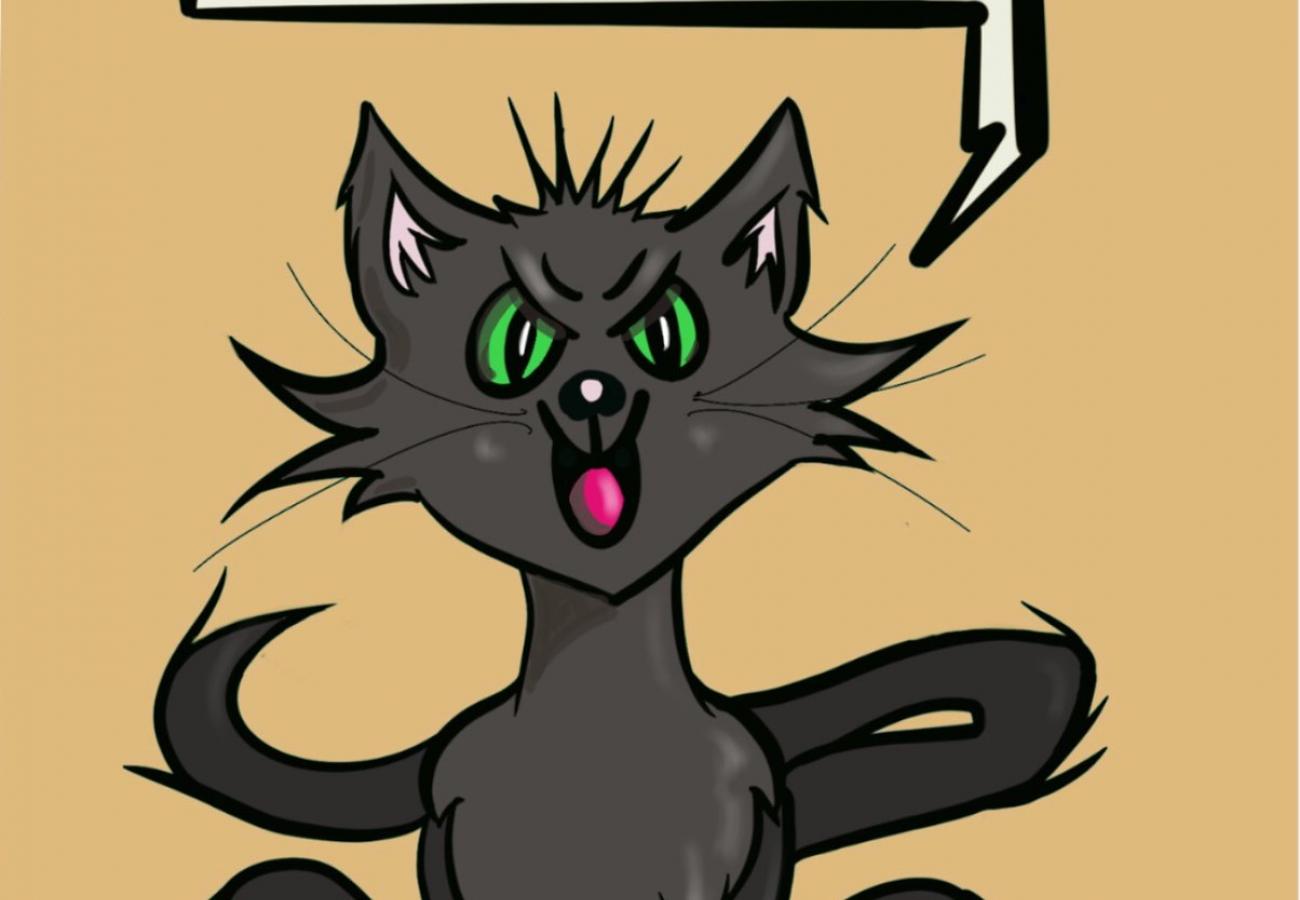 DimMoire Evil Catフード 猫耳 ブラック The Chocolate Bar and the Evil Cat | Fighting Words
